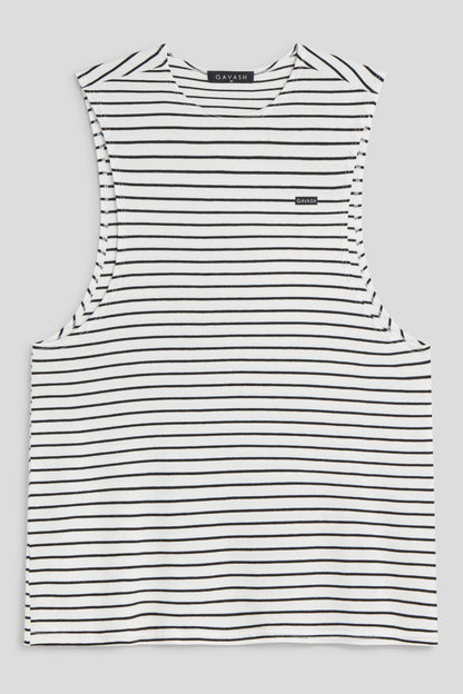 T-SHIRT SANS MANCHES BLANC IBIZA