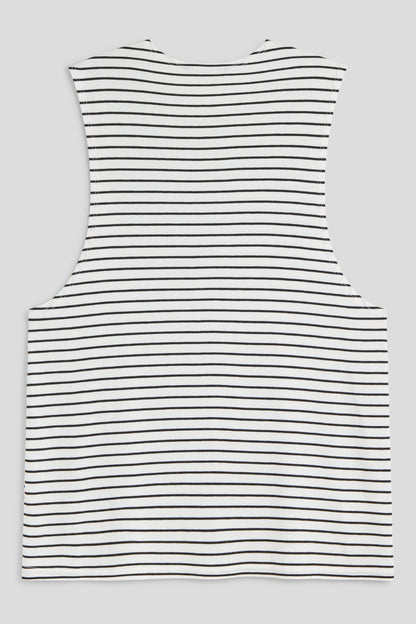 T-SHIRT SANS MANCHES BLANC IBIZA